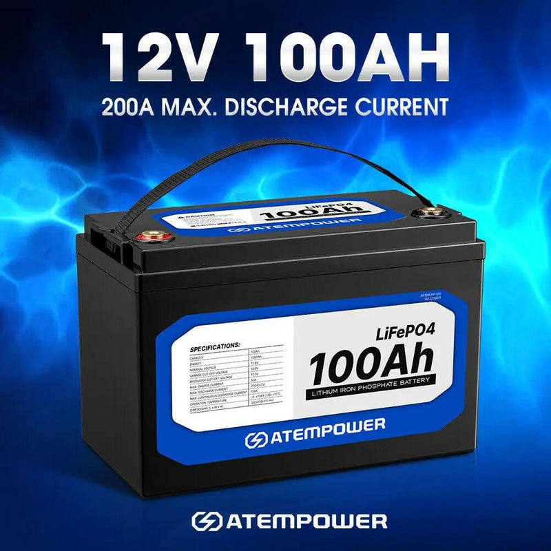 100Ah 12V Lithium Battery LiFePO4 Deep Cycle Rechargeable Marine 4WD by salelink.co.nz