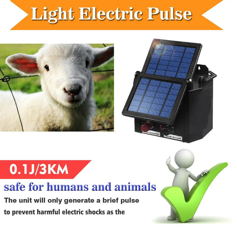 8km Solar Electric Fence Energiser by salelink.co.nz