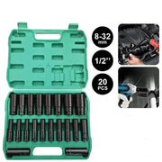 20PCS 1/2" Socket Set 8-32MM by salelink.co.nz