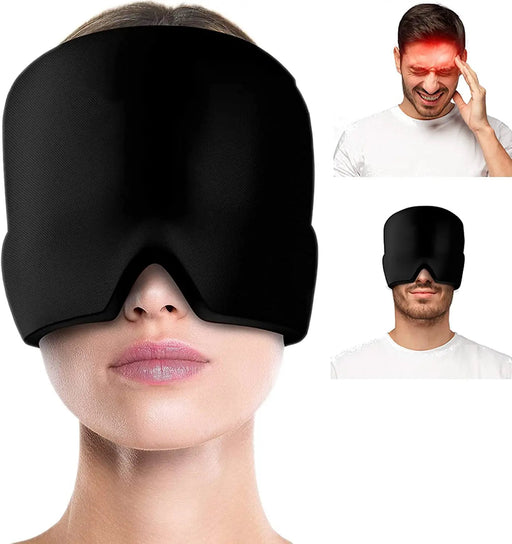 Migraine Relief Hat Ice Headache Wrap for Puffy Eyes by salelink.co.nz