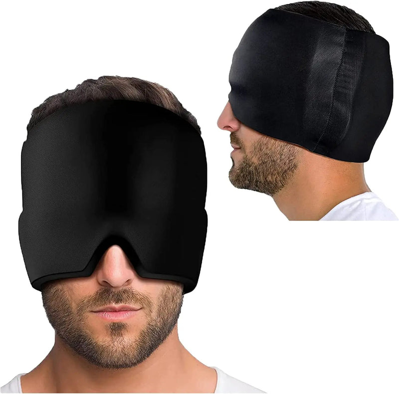 Migraine Relief Hat Ice Headache Wrap for Puffy Eyes by salelink.co.nz