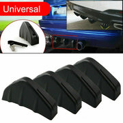 Universal Black Rear Bumper 4 Shark Fins Spoiler Wing Lip Diffuser Modified Kits by salelink.co.nz