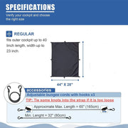 112x72cm Kayak Cockpit Drape Waterproof Seal Cockpit Cover by salelink.co.nz