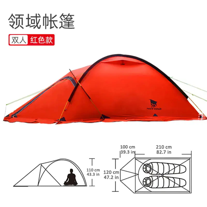 Winter Double Layer Waterproof Camping Tent for Hiking - 4-Season 2-Person Shelter by Mead's Supply & Equipment Outfitters limited