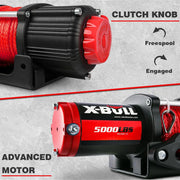 X-BULL 5000LBS/2268KGS Electric Winch Synthetic Rope Wireless Roof Rack UTV 12V by salelink.co.nz