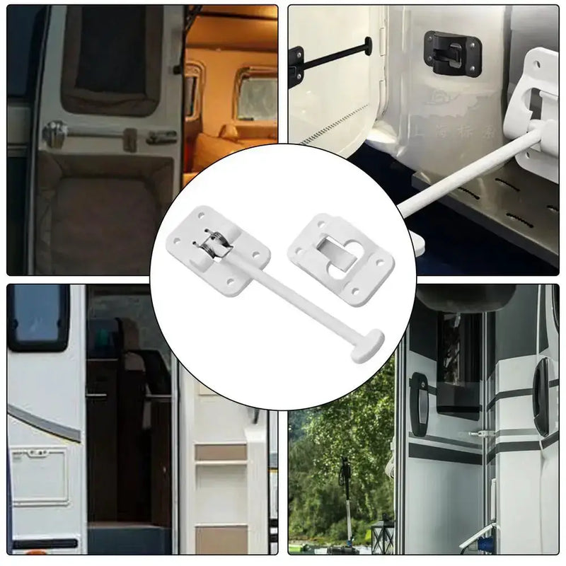 T-Style RV Door Holder Latch Retainer for Caravan & Trailer (available in Black & White) by Habicare
