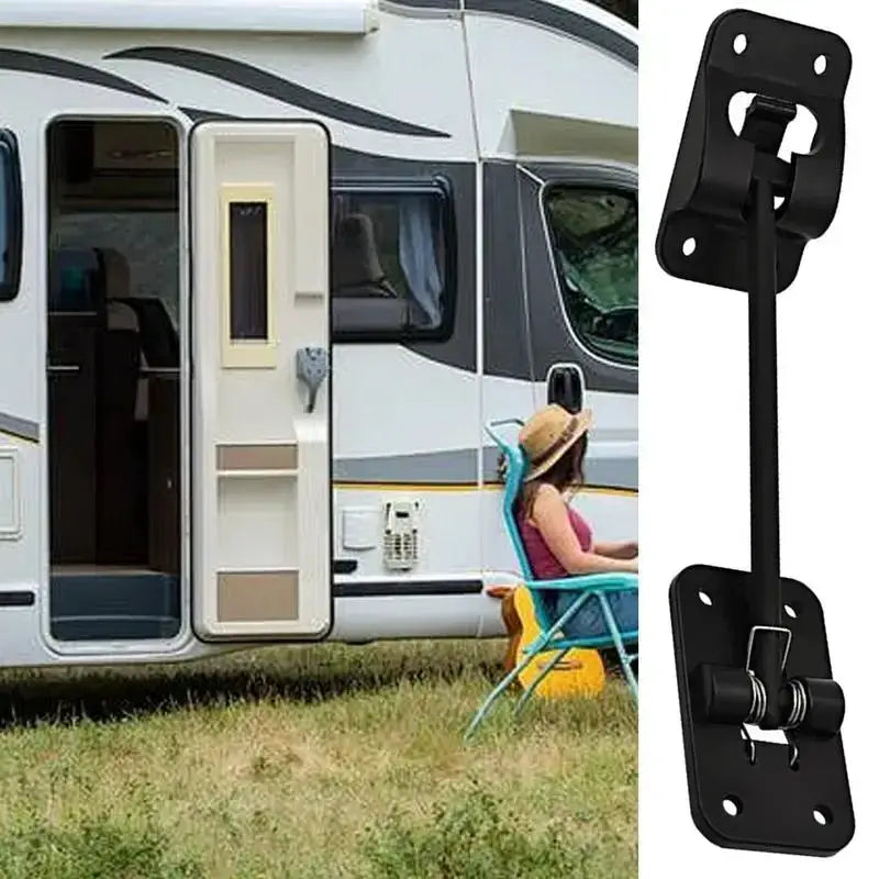 T-Style RV Door Holder Latch Retainer for Caravan & Trailer (available in Black & White) by Habicare