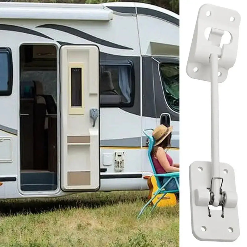 T-Style RV Door Holder Latch Retainer for Caravan & Trailer (available in Black & White) by Habicare