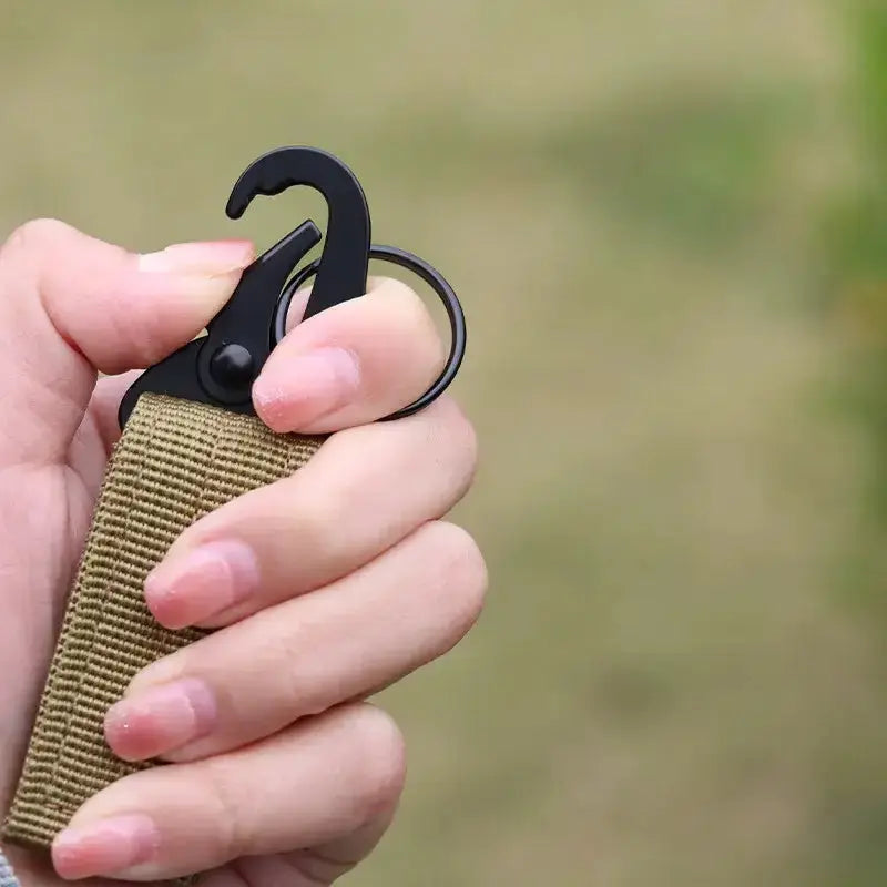 Heavy Duty Tactical Webbing Buckle with Stainless Steel Hook Clip