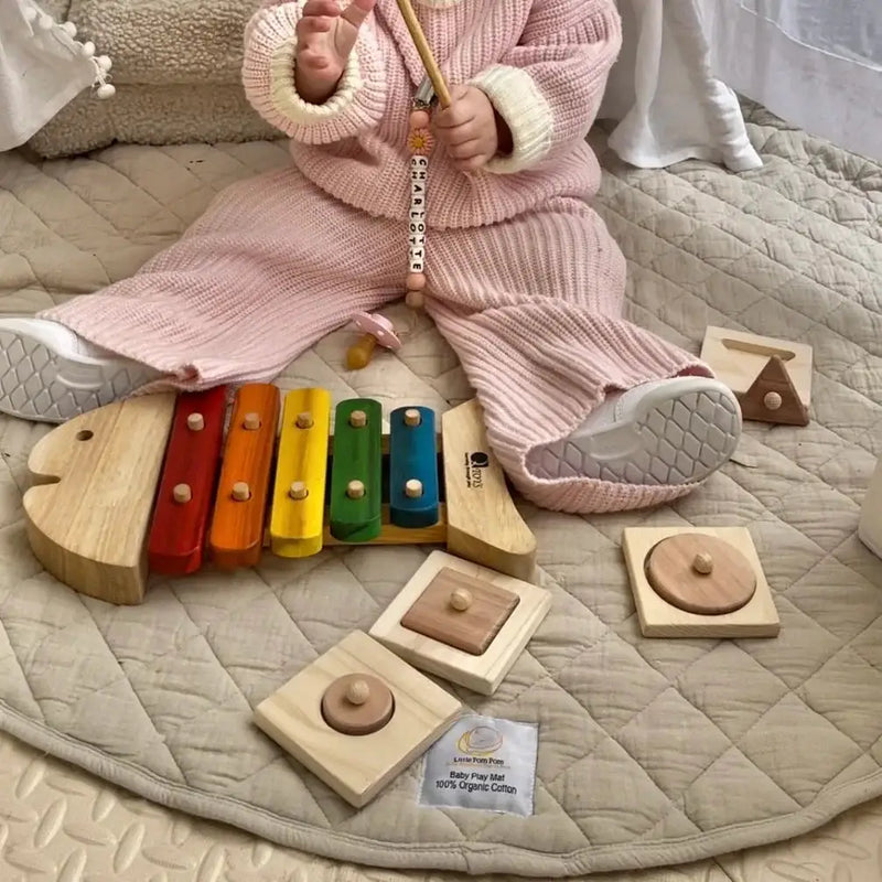 Wooden Fish Xylophone - QToys | Wooden Toy NZ by Curious Moonbeam