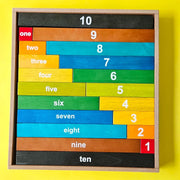 Wooden Montessori Counting Rods - QToys | Numeracy Toy NZ by Curious Moonbeam