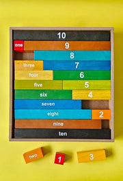 Wooden Montessori Counting Rods - QToys | Numeracy Toy NZ by Curious Moonbeam