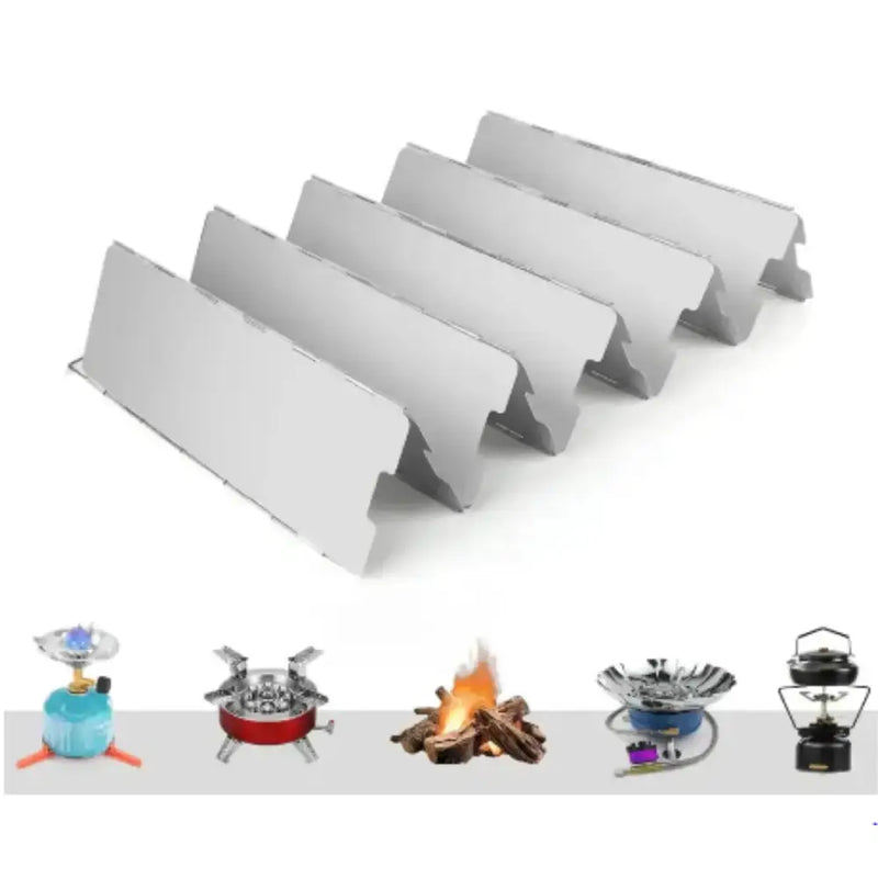 Tall Aluminium Stove Windscreen – Foldable Gas Burner Shield by Habicare