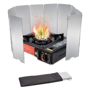 Tall Aluminium Stove Windscreen – Foldable Gas Burner Shield by Habicare