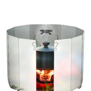 Tall Aluminium Stove Windscreen – Foldable Gas Burner Shield by Habicare