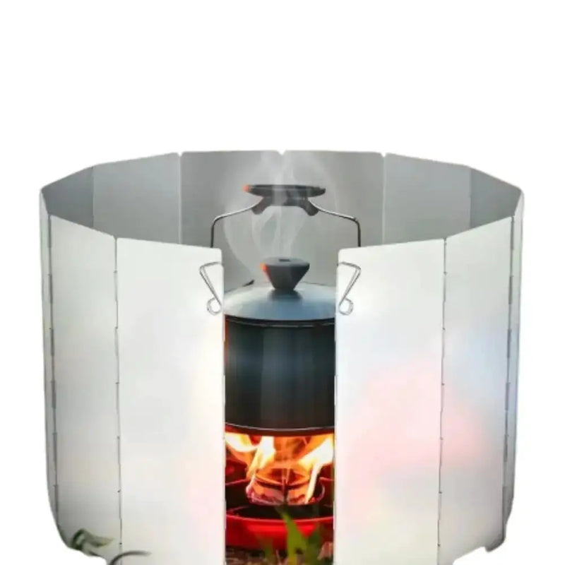 Tall Aluminium Stove Windscreen – Foldable Gas Burner Shield by Habicare