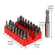 Tamper-Proof Security Bit Set with Holder (33pcs) by Habicare