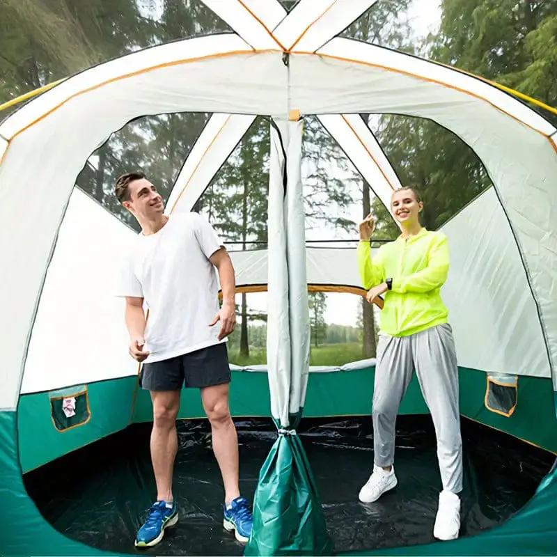 SportZone.co.nz Tasman 3-5 Person Pop Up Tent For Camping Green Outdoor Festival Tasman Three To Five Person Pop Up Tent For Camping