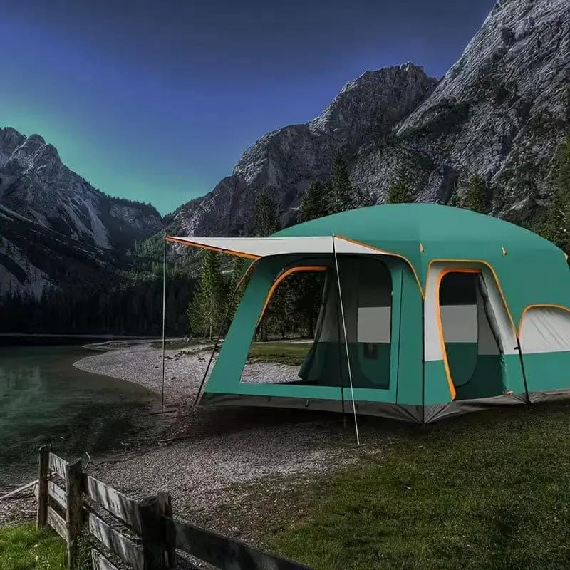 SportZone.co.nz Tasman 3-5 Person Pop Up Tent For Camping Green Outdoor Festival Tasman Three To Five Person Pop Up Tent For Camping