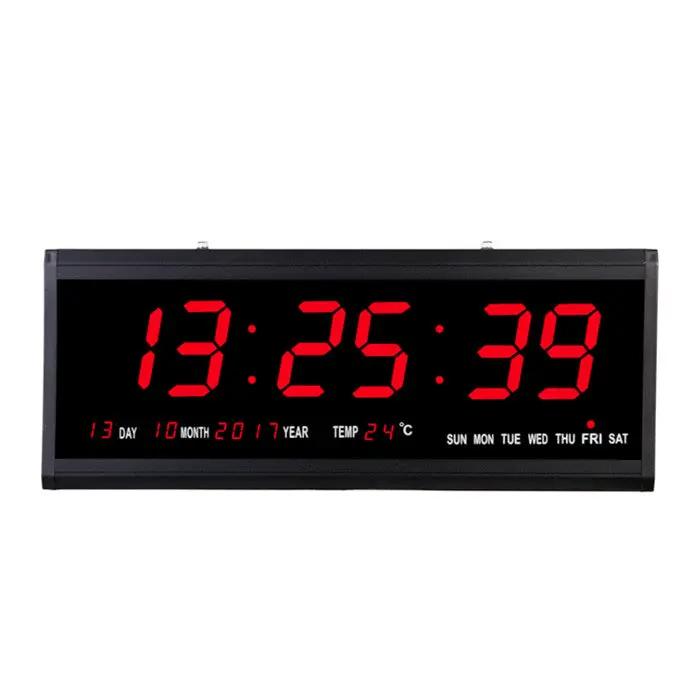 48cm Large Big Jumbo LED Wall Desk Clock Display With Calendar Temperature by salelink.co.nz