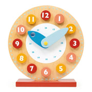 Teaching Clock – Mentari | Wooden Educational Toy NZ by Curious Moonbeam