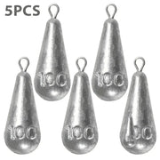 Teardrop Fishing Sinkers – Lead Weights for Bass (10 Sizes) by Habicare