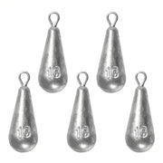 Teardrop Fishing Sinkers – Lead Weights for Bass (10 Sizes) by Habicare