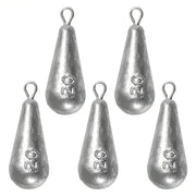 Teardrop Fishing Sinkers – Lead Weights for Bass (10 Sizes) by Habicare
