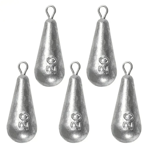 Teardrop Fishing Sinkers – Lead Weights for Bass (10 Sizes) by Habicare