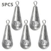 Teardrop Fishing Sinkers – Lead Weights for Bass (10 Sizes) by Habicare