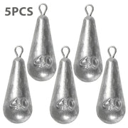 Teardrop Fishing Sinkers – Lead Weights for Bass (10 Sizes) by Habicare