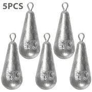 Teardrop Fishing Sinkers – Lead Weights for Bass (10 Sizes) by Habicare