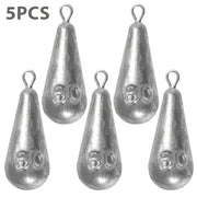 Teardrop Fishing Sinkers – Lead Weights for Bass (10 Sizes) by Habicare