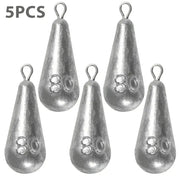 Teardrop Fishing Sinkers – Lead Weights for Bass (10 Sizes) by Habicare