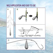 Teardrop Fishing Sinkers – Lead Weights for Bass (10 Sizes) by Habicare