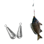 Teardrop Fishing Sinkers – Lead Weights for Bass (10 Sizes) by Habicare