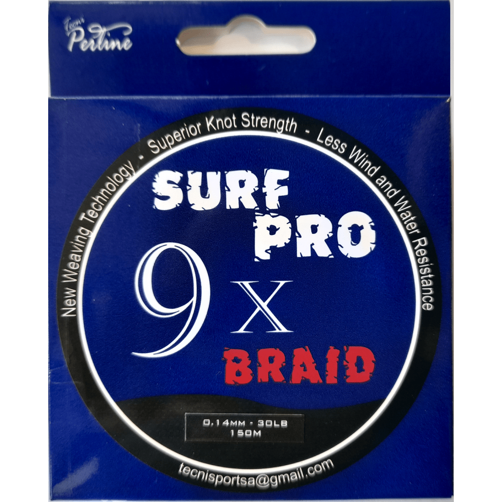 Tecni-Perline Braided Lines 150m / 50Lb Superbraid Surf Pro Multi-Colour