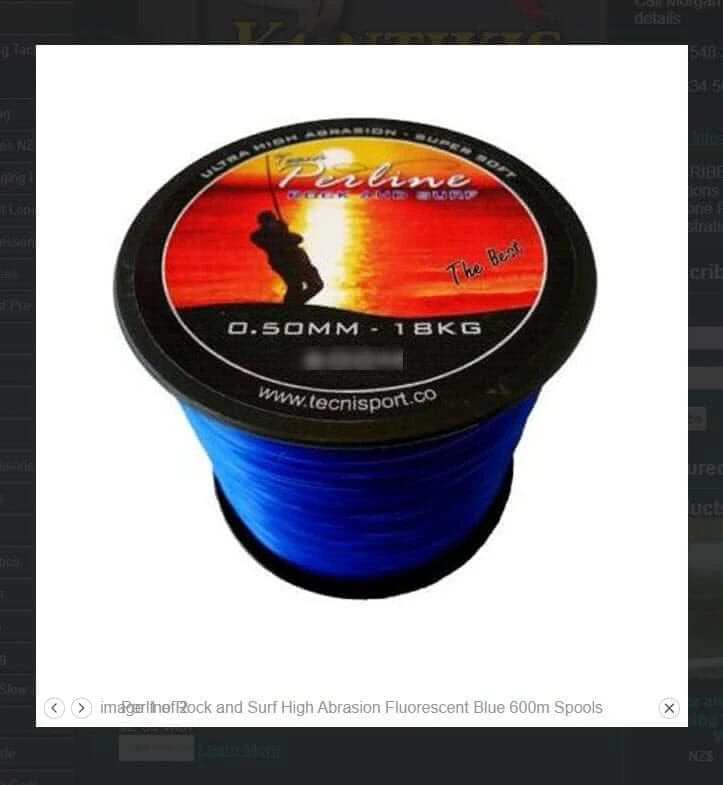 Tecni-Perline ROCK & SURF 0.35MM X 8KG X 300M high abrasion fishing line spool in blue color