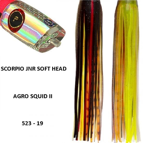 Tecni-Sport Soft Head Game Lure Agro Squid II Fronteira Scorpio Jnr Soft Head Game Lure