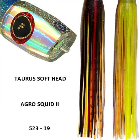 Tecni-Sport Soft Head Game Lure Agro Squid II Fronteira Taurus Soft Head Big Game Lure