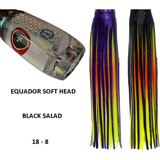 Tecni-Sport Soft Head Game Lure Black Salad Fronteira Equador Soft Head Game Lure