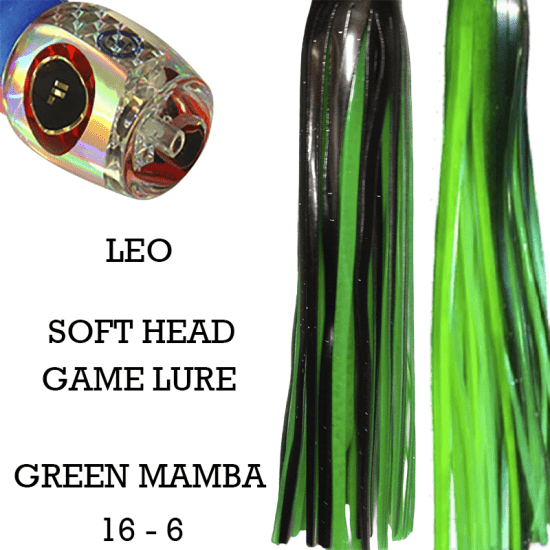 Tecni-Sport Soft Head Game Lure Green Mamba Fronteira Leo Soft Head Game Lure