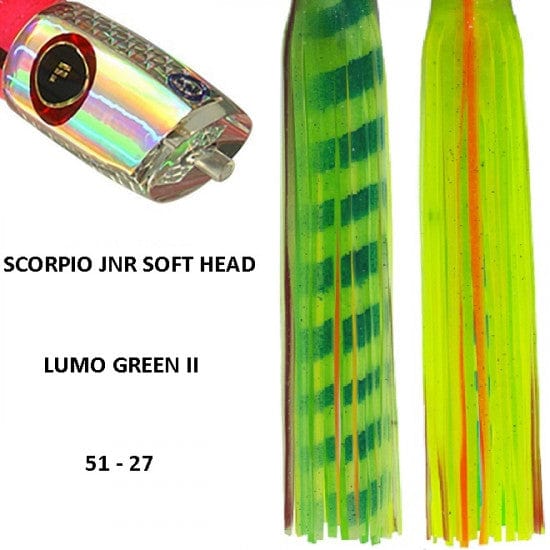 Tecni-Sport Soft Head Game Lure Lumo Green II Fronteira Scorpio Jnr Soft Head Game Lure