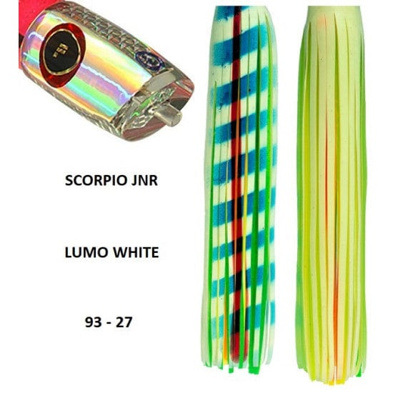 Tecni-Sport Soft Head Game Lure Lumo White Fronteira Scorpio Jnr Soft Head Game Lure