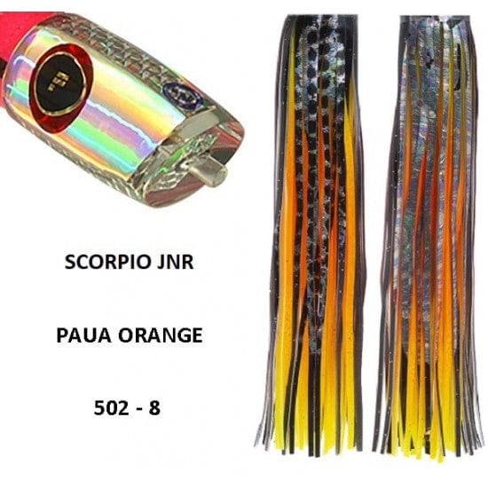 Tecni-Sport Soft Head Game Lure Paua Orange Fronteira Scorpio Jnr Soft Head Game Lure