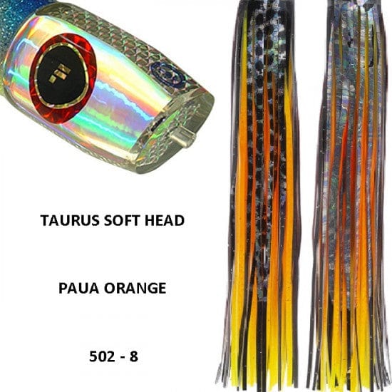 Tecni-Sport Soft Head Game Lure Paua Orange Fronteira Taurus Soft Head Big Game Lure