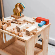 Wooden Work Bench Builder Set - QToys | Wooden Toy NZ by Curious Moonbeam