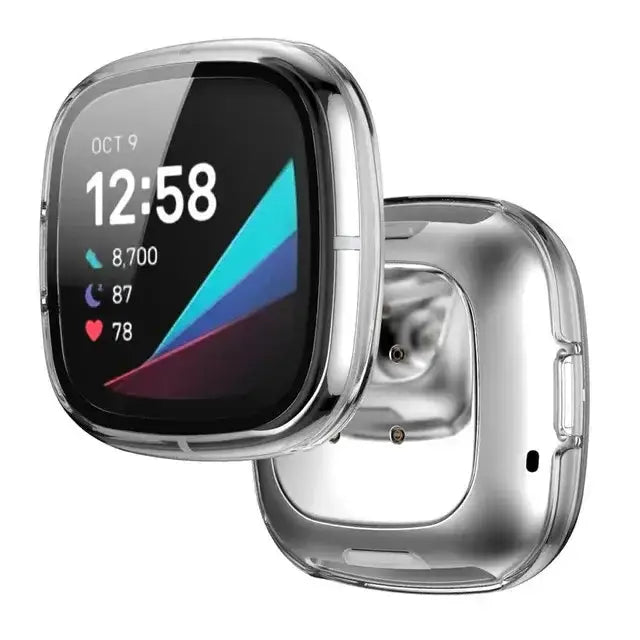 Tempered Glass Case Cover for the Fitbit Versa 3 by Habicare