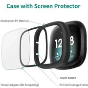Tempered Glass Case Cover for the Fitbit Versa 3 by Habicare
