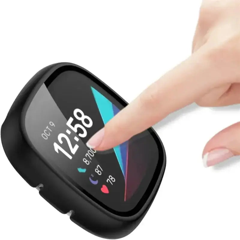 Tempered Glass Case for the Fitbit Sense by Habicare
